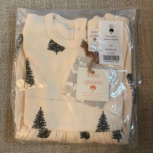 Kate Quinn 100% cotton long sleeve button bubble 6-12 mos tree print BRAND NWT